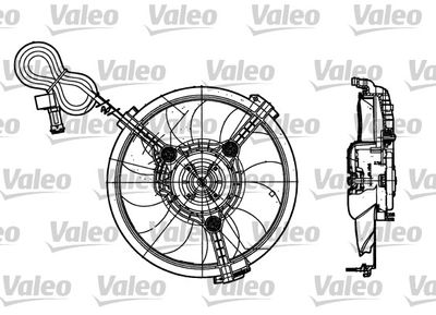 VALEO 698182 Вентилятор системы охлаждения двигателя  для AUDI A8 (Ауди А8)