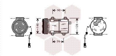 VAN WEZEL Compressor, airconditioning (1800K277)