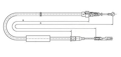 Håndbremsekabel METZGER 10.7512