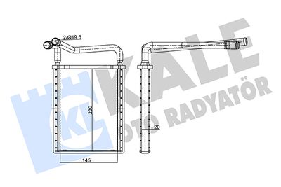 Теплообменник, отопление салона KALE OTO RADYATÖR 346765 для HYUNDAI ACCENT