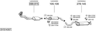 Изпускателна система BOSAL SYS14307