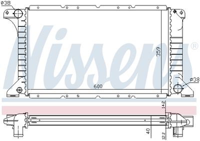 Радиатор, охлаждение двигателя NISSENS 62249A для FORD TRANSIT