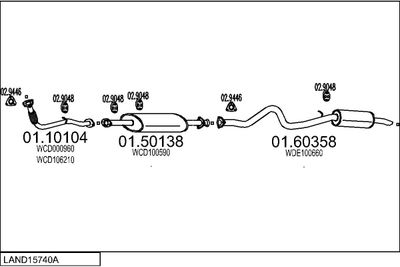 SISTEM DE ESAPAMENT MTS LAND15740A010139