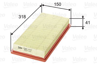 VALEO 585137 Воздушный фильтр  для FIAT 500L (Фиат 500л)