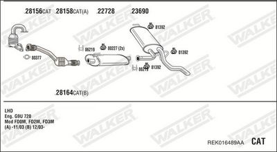 SISTEM DE ESAPAMENT WALKER REK016489AA
