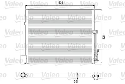 VALEO 814382 Радіатор кондиціонера для OPEL (Опель)
