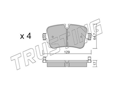 Комплект тормозных колодок, дисковый тормоз TRUSTING 1130.0 для VW TOUAREG