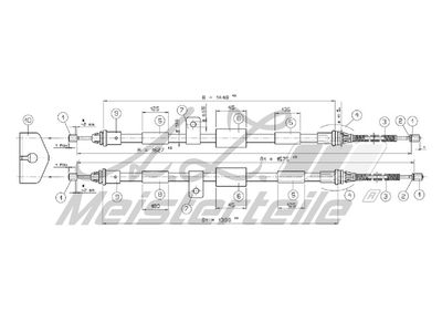 жило, ръчна спирачка A.Z. Meisterteile AZMT-44-031-1495