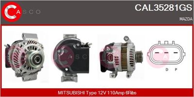Генератор CASCO CAL35281GS для MAZDA CX-7