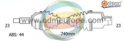 Multiparts 18-292371 Полуось в сборе для RENAULT KANGOO Express (FC0/1_) 1.9 dCi 4x4 (FC0V)