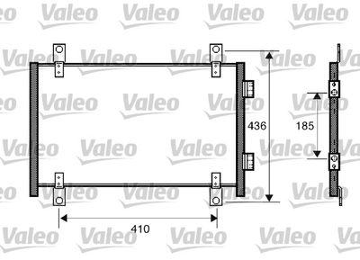 VALEO 818018 Радиатор кондиционера  для PEUGEOT BOXER (Пежо Боxер)