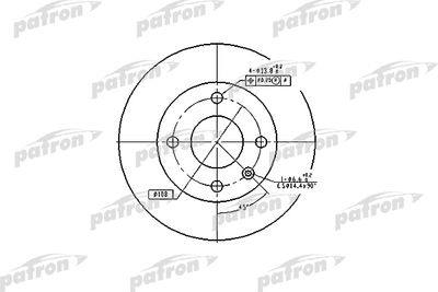 Тормозной диск PATRON PBD2598 для AUDI 80