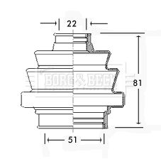 BORG-&-BECK BCB2270 Пильник шруса  для PORSCHE 928 (Порш 928)