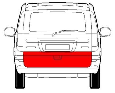 Deur reparatieset Achter (Coating, onderste deel) past: MERCEDES VITO / VIANO W639 09.03-10.10
