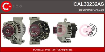 Генератор CASCO CAL30232AS для FIAT LINEA
