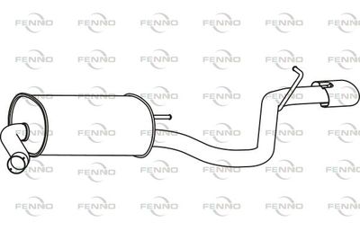 Глушитель выхлопных газов конечный FENNO P31025 для KIA PRO CEED