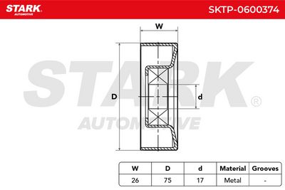 обтящна ролка, пистов ремък STARK SKTP-0600374