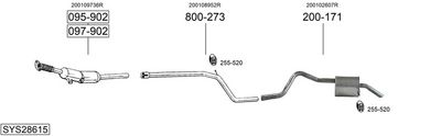 Изпускателна система BOSAL SYS28615
