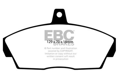 Комплект тормозных колодок, дисковый тормоз EBC Brakes DP1415 для LAND ROVER FREELANDER