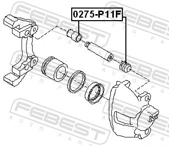 Bellow, brake caliper guide 0275-P11F