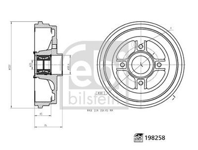 Brzdový buben FEBI BILSTEIN 198258