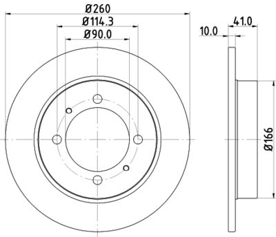 Тормозной диск HELLA 8DD 355 105-471 для MITSUBISHI CARISMA