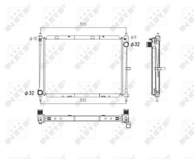 Radiator, engine cooling 53758