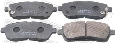 Комплект тормозных колодок, дисковый тормоз FEBEST 0501-DEF для DAIHATSU SIRION