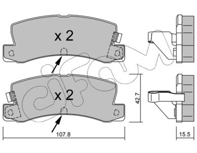 Brake Pad Set, disc brake 822-161-2