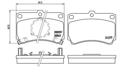BREMSBELAGSATZ SCHEIBENBREMSE MAGNETI MARELLI 363700449007