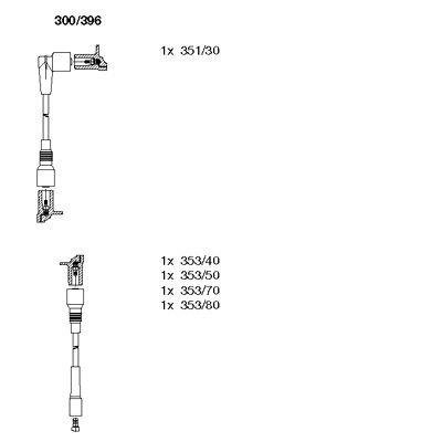 Комплект проводов зажигания BREMI 300/396 для OPEL FRONTERA