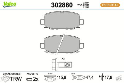 SET PLACUTE FRANA FRANA DISC VALEO 302880