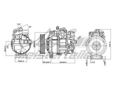 компресор, климатизация A.Z. Meisterteile AZMT-45-041-1058