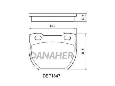 DANAHER DBP1847 Тормозные колодки и сигнализаторы  для LAND ROVER DEFENDER Pick Up (L316) 2.4 Td4 4x4 (L317)