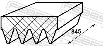 CUREA TRANSMISIE CU CANELURI FEBEST 881264L845 1
