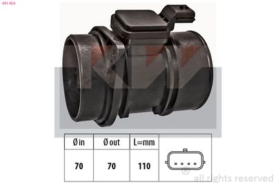 Przepływomierz masowy powietrza KW 491 454
