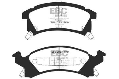 комплект спирачно феродо, дискови спирачки EBC Brakes DP21175