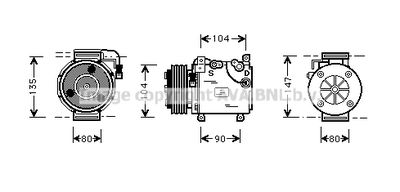 PRASCO Compressor, airconditioning (MTAK037)