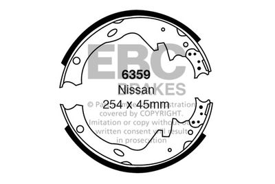 Комплект тормозных колодок EBC Brakes 6359 для NISSAN URVAN