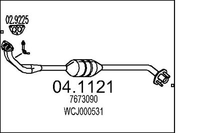 Катализатор MTS 04.1121 для AUTOBIANCHI Y10