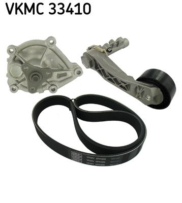 Water Pump + V-Ribbed Belt Kit VKMC 33410