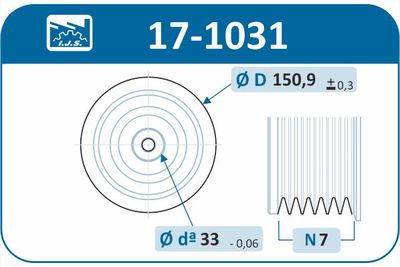 Ременный шкив, коленчатый вал 17-1031