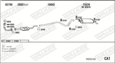 SISTEM DE ESAPAMENT WALKER RE20159