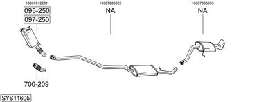 Изпускателна система BOSAL SYS11605