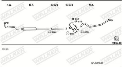 Изпускателна система WALKER SA43002B