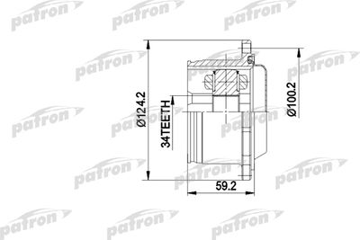 Шарнирный комплект, приводной вал PATRON PCV5006 для AUDI A3
