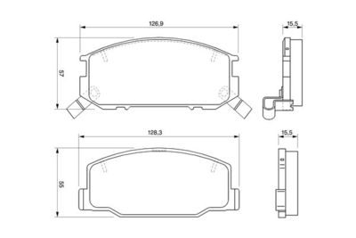 Комплект тормозных колодок, дисковый тормоз BOSCH 0 986 424 724 для TOYOTA PREVIA