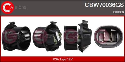 Вентилятор салона CASCO CBW70036GS для CITROËN C5