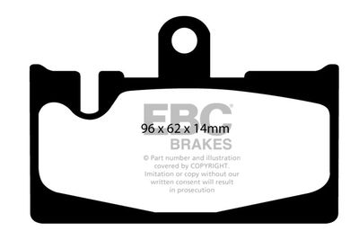 Комплект тормозных колодок, дисковый тормоз EBC Brakes DP1397 для LEXUS LS