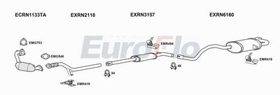 Układ wydechowy EUROFLO RNMEG121003B